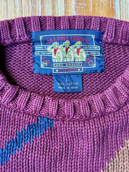 80’s/90’s Chaps RL Argyle Cotton Sweater