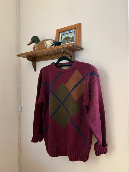 80’s/90’s Chaps RL Argyle Cotton Sweater