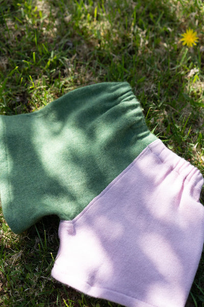 Moss & Lilac Cashmere Shorts | Size 3T