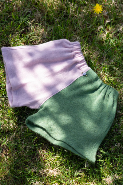 Moss & Lilac Cashmere Shorts | Size 3T