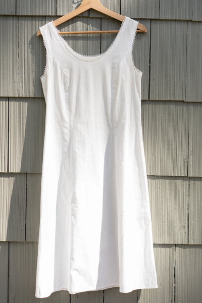 White Cotton Slip Dress