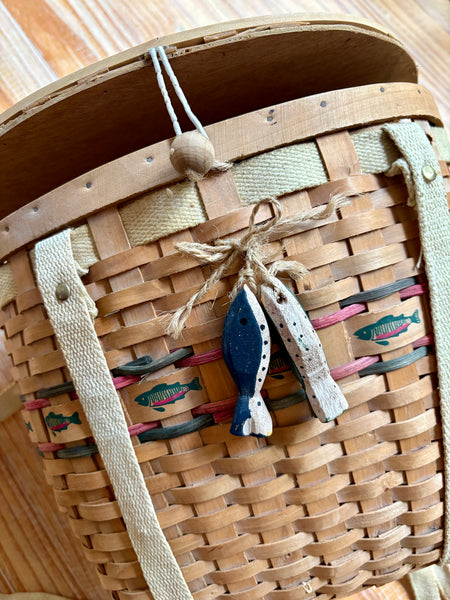 Vintage Wicker Fishing Creel