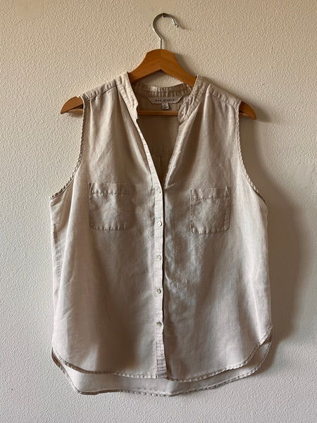 Max Studio Linen Blend Tank