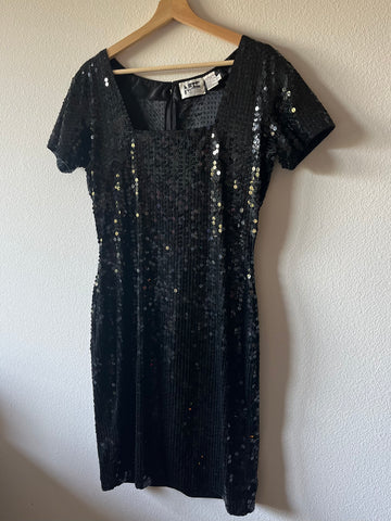 NITE Line Black Sequin Dress