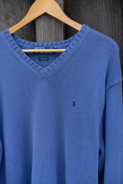POLO RL Cotton V-Neck Sweater