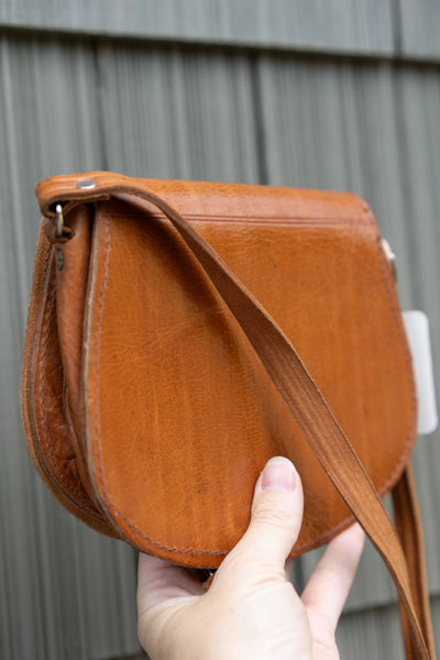 Tooled Leather Crossbody Bag