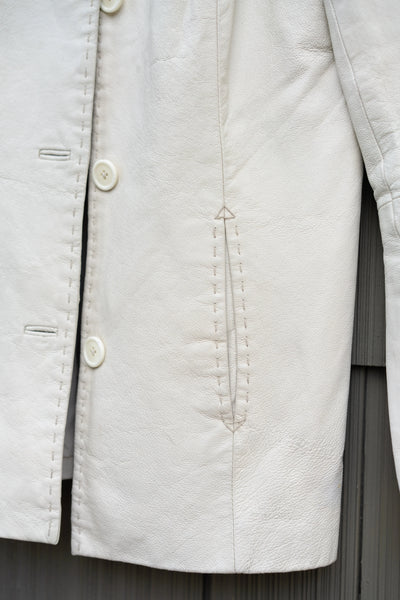 Bone Leather Blazer