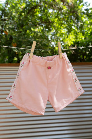 Pink Blossom Track Shorts | Size 2T