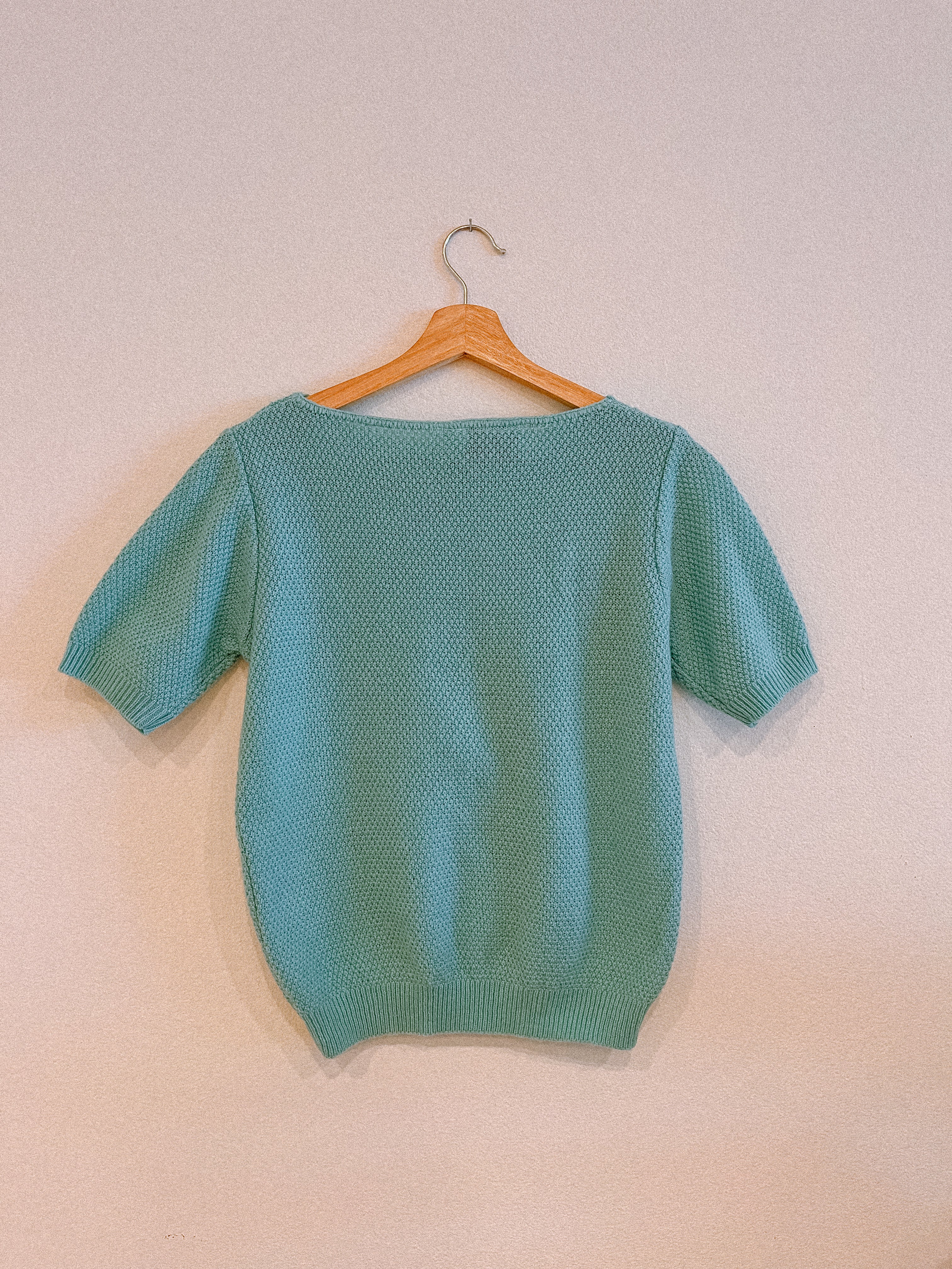 Baby Blue Knit Sweater Tee